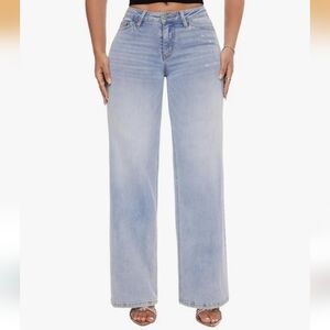 Oneso Wide Leg Jean | Light Blue | Size 30